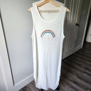 Aerie Aloha Knit Dress Swim Cover Up Graphic Size Small Linen Blend